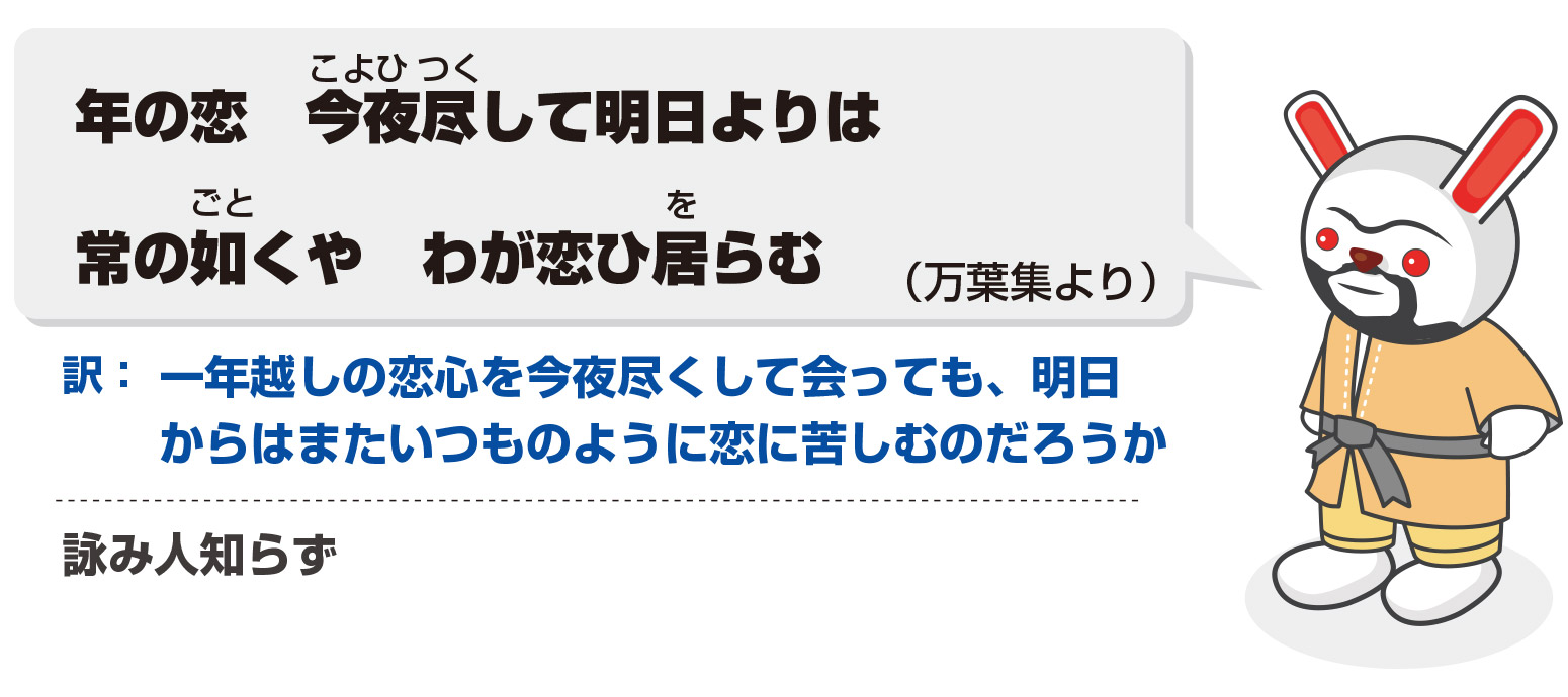 七夕の　あはぬこころや　雨中天