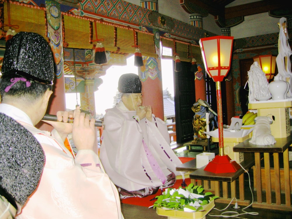 地主神社元旦祭石笛奏上