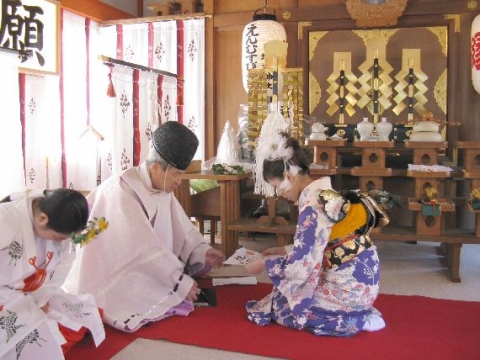 地主神社　成人祭