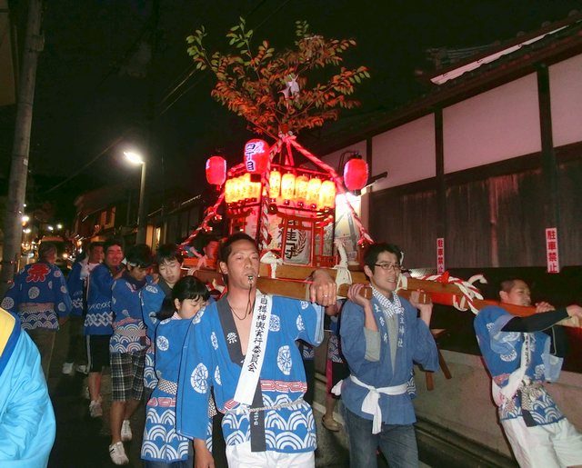 例大祭地主祭り 宵宮　御輿巡幸