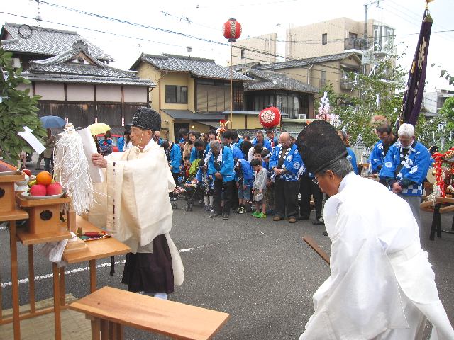 例大祭 地主祭り 御旅所各町合同御輿祓い式