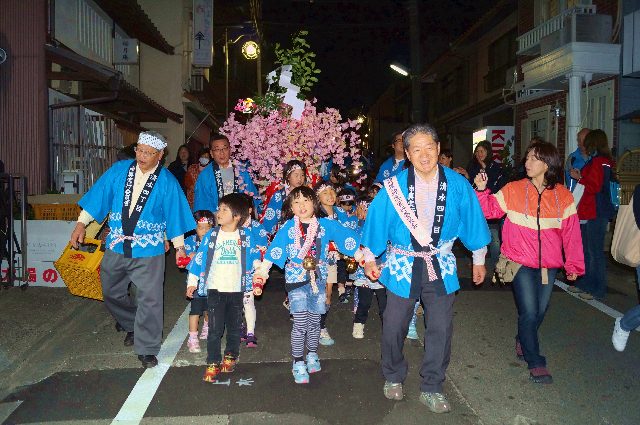 例大祭地主祭り 宵宮　御輿巡幸