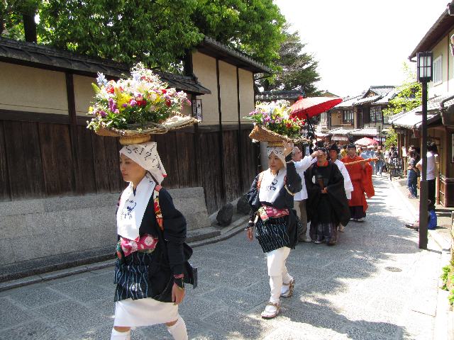 例大祭 地主祭り 白川女