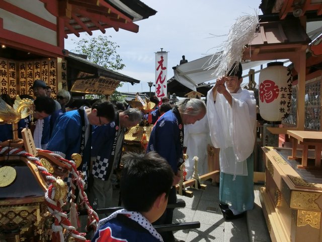 例大祭地主祭り 清水１・２丁目神輿祓い