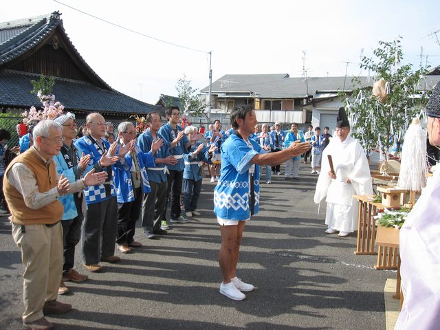 例大祭 地主祭り 御旅所各町合同御輿祓い式